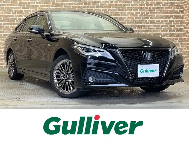 トヨタ クラウン ハイブリッド G－エグゼクティブ Four 岩手県 2019(令1)年 4.6万km ブラック ４WD/MTモード付きAT/全周囲カメラ/クルーズコントロール/プリクラッシュセーフティ/コーナーセンサー/レーンアシスト/標識認識機能/アイドリングストップ/ヘッドアップディスプレイ/オートライト/オートマチックハイビーム/パワーシート/シートヒーター/エアシート/純正ナビ/純正フロアマット/純正LEDヘッドライト
