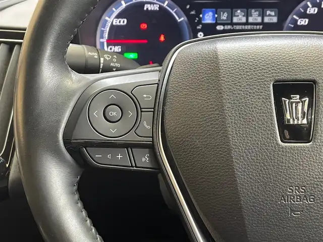 トヨタ クラウン ハイブリッド G－エグゼクティブ Four 岩手県 2019(令1)年 4.6万km ブラック ４WD/MTモード付きAT/全周囲カメラ/クルーズコントロール/プリクラッシュセーフティ/コーナーセンサー/レーンアシスト/標識認識機能/アイドリングストップ/ヘッドアップディスプレイ/オートライト/オートマチックハイビーム/パワーシート/シートヒーター/エアシート/純正ナビ/純正フロアマット/純正LEDヘッドライト