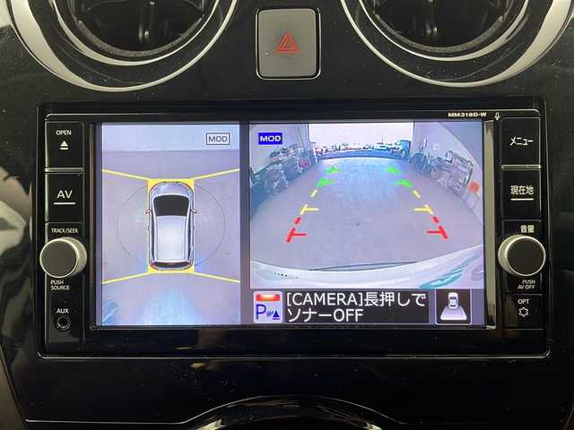 日産 ノート e－パワー メダリスト 栃木県 2019(令1)年 4.9万km ブリリアントホワイトパール 純正SDナビ/（フルセグ/BT/CD/DVD/AM/FM）/全周囲カメラ/バック／サイド/フロントカメラ/衝突軽減システム/車線逸脱抑制機能/横滑り防止/レーダークルーズコントロール/ETC/ドライブレコーダー/ハーフレザーシート/LEDヘッドライト/フォグライト/純正15インチアルミホイール/純正フロアマット/電動格納ミラー/プッシュスタート/スマートキー/スペアキー