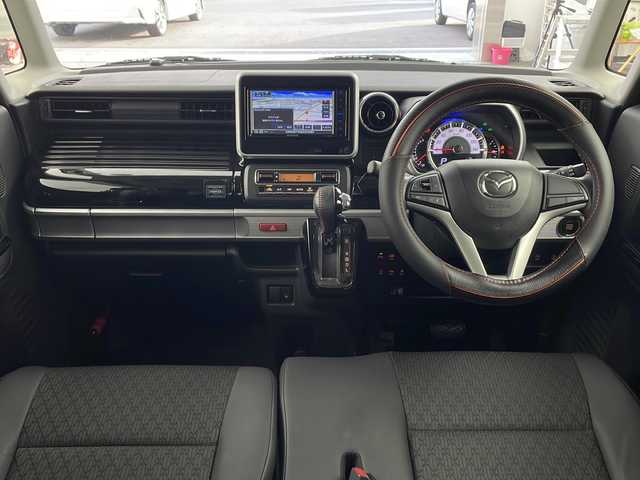 マツダ フレアワゴン カスタムスタイル ハイブリッド XS 兵庫県 2019(令1)年 5.6万km ブルーイッシュブラックパール3 ・純正ナビ（フルセグ・BT・DVD・CD・SD）/・両側パワースライドドア/・ETC/・LEDオートライト/・フォグランプ/・オートマチックハイビーム/・衝突軽減ブレーキ/・車線逸脱警報/・コーナーセンサー/・横滑り防止装置/・アイドリングストップ/・シートヒーター/・シートリフター/・後席サンシェード/・純正15インチアルミホイール/・ステアリングリモコン/・サーキュレーター/・スマートキー/・プッシュスタート/・ドアバイザー/・W＋サイドエアバック/・LEDルームランプ/・電動格納ミラー