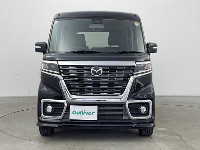 マツダ フレアワゴン カスタムスタイル ハイブリッド XS 兵庫県 2019(令1)年 5.6万km ブルーイッシュブラックパール3 ・純正ナビ（フルセグ・BT・DVD・CD・SD）/・両側パワースライドドア/・ETC/・LEDオートライト/・フォグランプ/・オートマチックハイビーム/・衝突軽減ブレーキ/・車線逸脱警報/・コーナーセンサー/・横滑り防止装置/・アイドリングストップ/・シートヒーター/・シートリフター/・後席サンシェード/・純正15インチアルミホイール/・ステアリングリモコン/・サーキュレーター/・スマートキー/・プッシュスタート/・ドアバイザー/・W＋サイドエアバック/・LEDルームランプ/・電動格納ミラー