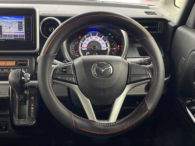 マツダ フレアワゴン カスタムスタイル ハイブリッド XS 兵庫県 2019(令1)年 5.6万km ブルーイッシュブラックパール3 ・純正ナビ（フルセグ・BT・DVD・CD・SD）/・両側パワースライドドア/・ETC/・LEDオートライト/・フォグランプ/・オートマチックハイビーム/・衝突軽減ブレーキ/・車線逸脱警報/・コーナーセンサー/・横滑り防止装置/・アイドリングストップ/・シートヒーター/・シートリフター/・後席サンシェード/・純正15インチアルミホイール/・ステアリングリモコン/・サーキュレーター/・スマートキー/・プッシュスタート/・ドアバイザー/・W＋サイドエアバック/・LEDルームランプ/・電動格納ミラー