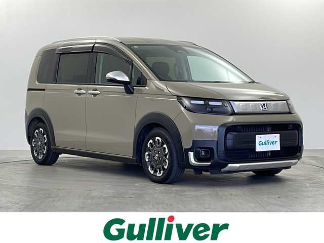 ホンダ フリード ハイブリット e:HEV クロスター 栃木県 2025(令7)年 1.7万km ベージュ ワンオーナー/純正9インチメモリーナビ/フルセグTV/USB/Bluetooth/バックカメラ/両側パワースライドドア/レーダークルーズコントロール/前後ドライブレコーダー/ホンダセンシング/ブラインドスポットモニター/シートヒーター/オートライト/ETC/LEDヘッドライト/フォグランプ/スマートキー/プッシュスタート/純正15インチAW
