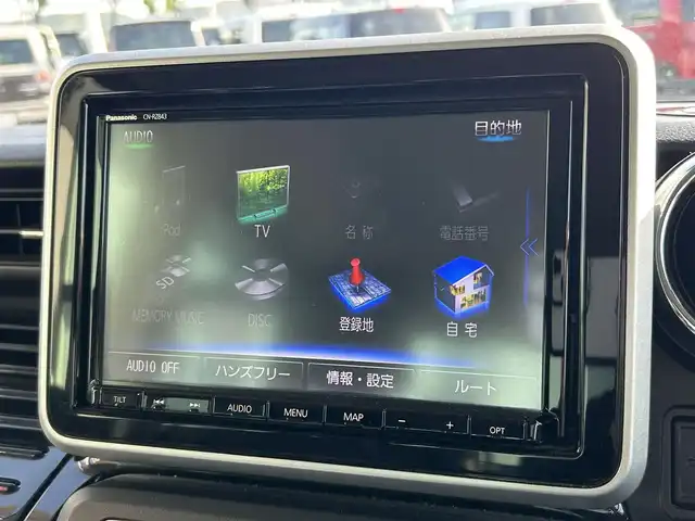 スズキ スペーシア カスタム XS ターボ 和歌山県 2018(平30)年 11.9万km フェニックスレッドパール/ブルーイッシュブラックパール 純正ナビ/フルセグTV/（BT/CD/DVD/USB）/全方位カメラ/両側パワースライドドア/ハーフレザーシート/運転席シートヒーター/衝突軽減ブレーキ/コーナーセンサー/横滑り防止機能/クルーズコントロール/HUD/オートライト/パドルシフト/ビルトインETC/後席サーキュレーター/リアサンシェード/プッシュスタート/ISOFIX/TVキャンセラー