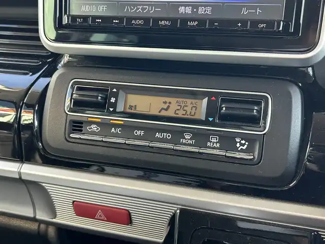 スズキ スペーシア カスタム XS ターボ 和歌山県 2018(平30)年 11.9万km フェニックスレッドパール/ブルーイッシュブラックパール 純正ナビ/フルセグTV/（BT/CD/DVD/USB）/全方位カメラ/両側パワースライドドア/ハーフレザーシート/運転席シートヒーター/衝突軽減ブレーキ/コーナーセンサー/横滑り防止機能/クルーズコントロール/HUD/オートライト/パドルシフト/ビルトインETC/後席サーキュレーター/リアサンシェード/プッシュスタート/ISOFIX/TVキャンセラー