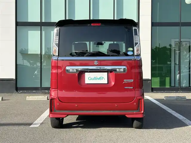 スズキ スペーシア カスタム XS ターボ 和歌山県 2018(平30)年 11.9万km フェニックスレッドパール/ブルーイッシュブラックパール 純正ナビ/フルセグTV/（BT/CD/DVD/USB）/全方位カメラ/両側パワースライドドア/ハーフレザーシート/運転席シートヒーター/衝突軽減ブレーキ/コーナーセンサー/横滑り防止機能/クルーズコントロール/HUD/オートライト/パドルシフト/ビルトインETC/後席サーキュレーター/リアサンシェード/プッシュスタート/ISOFIX/TVキャンセラー