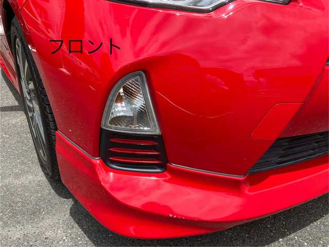 トヨタ アクア S 三重県 2014(平26)年 11万km スーパーレッドⅤ モデリスタ16インチアルミホイール/エアロ(F/S/R)/ダウンサス/純正ナビ(Bluetooth/CD/AM/FM/TV)/ETC/純正マット/ドアバイザー/スペアキー