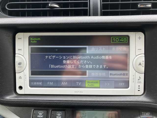 トヨタ アクア S 三重県 2014(平26)年 11万km スーパーレッドⅤ モデリスタ16インチアルミホイール/エアロ(F/S/R)/ダウンサス/純正ナビ(Bluetooth/CD/AM/FM/TV)/ETC/純正マット/ドアバイザー/スペアキー
