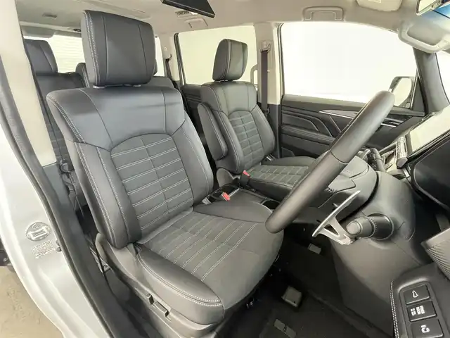 三菱 デリカＤ：５ シャモニー 滋賀県 2025(令7)年 0.1千km 白Ⅱ 登録済未使用車/11型ナビ（Alpine EX11NX ）/Bluetooth/CD/DVD/HDMI/フルセグTV/Apple Car Play/Android Auto/後席モニター/レーダークルーズコントロール/衝突被害軽減ブレーキ/誤発進抑制機能/車線逸脱警報システム/オートマチックハイビーム/マルチアラウンドモニター/両側パワースライドドア/電動リアゲート/オートホールド/MTモード付AT/パワーシート（D席）/シートヒーター（D席＋N席）/ステアリングヒーター