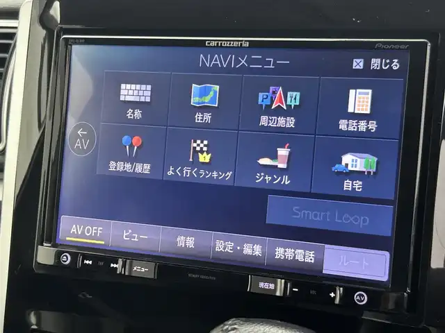 ダイハツ タント カスタム RS トップED SA Ⅲ 群馬県 2018(平30)年 6.7万km ブラックマイカメタリック 社外8型ナビ（ＣＤ．ＤＶＤ．ＢＴ．ＳＤ．フルセグ）　Ｂカメラ　純正フリップダウン　スマアシ３　衝突軽減　レーンキープアシスト　オートハイビーム　両側パワースライド　ＬＥＤヘッドライド　ＥＴＣ　オートリトラクターミラー　スペアキー　プッシュスタート　純正アルミ　LEDフォグランプ