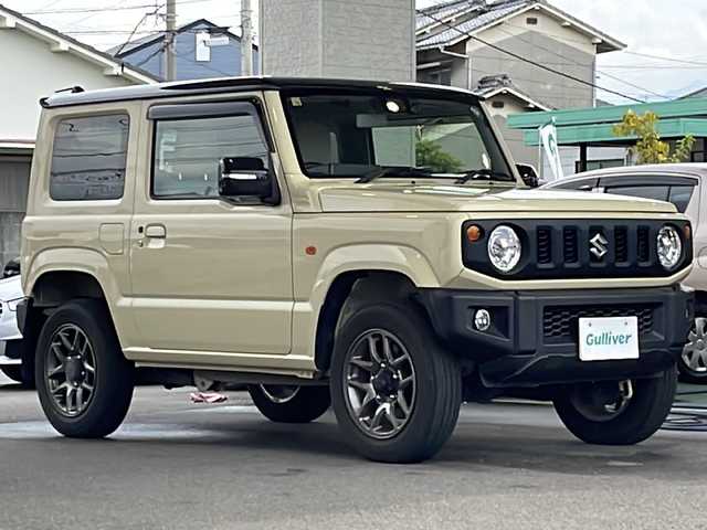 スズキ ジムニー XC 愛媛県 2020(令2)年 2.1万km シフォンアイボリーメタリックブラック2トーンルーフ ワンオーナー/純正SDナビ(CN-RZ756W)/・フルセグTV/・Bluetooth接続/・CD/DVD再生/・SDミュージックサーバー/・AM/FM/ビルトインETC/バックカメラ/ドライブレコーダー/衝突軽減ブレーキ/車線逸脱警報/横滑り防止装置/レザー調シートカバー/前席シートカバー/オートライト/ヘッドライトウォッシャー/スペアキー/保証書/取扱説明書