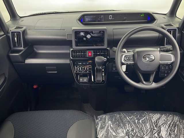 ダイハツ タント カスタム X 秋田県 2024(令6)年 0.1千km ブラックマイカメタリック ４ＷＤ/バックカメラ装着車両/両側パワースライドドア/ウェルカムオープン/前席シートヒーター/ハーフレザーシート/オートブレーキホールド/プッシュスタート/スマートキー/スペアキー/オートライト/リアサンシェード/ＬＥＤヘッドライト/オーディオレス