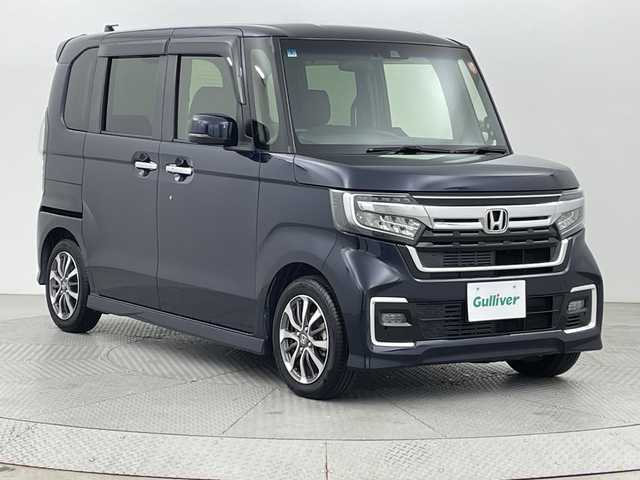 ホンダ Ｎ ＢＯＸ カスタム L 新潟県 2022(令4)年 2.7万km ミッドナイトブルービームM ホンダセンシング/シーケンシャルウィンカー/純正ナビ/　CD/DVD/Bluetooth/フルセグTV/バックカメラ/左側パワースライドドア/レーダークルーズコントロール/LEDオートライト/シートヒーター/純正14インチアルミホイール/ウィンカーミラー/電格ミラー/ステアリングリモコン/レーンキープアシスト/スマートキー/ビルトインETC