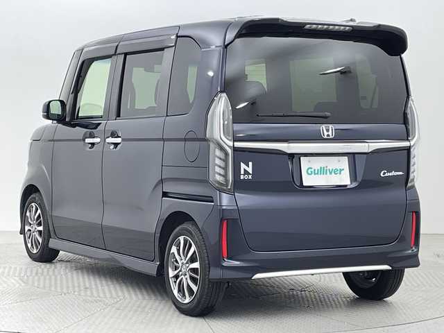 ホンダ Ｎ ＢＯＸ カスタム L 新潟県 2022(令4)年 2.7万km ミッドナイトブルービームM ホンダセンシング/シーケンシャルウィンカー/純正ナビ/　CD/DVD/Bluetooth/フルセグTV/バックカメラ/左側パワースライドドア/レーダークルーズコントロール/LEDオートライト/シートヒーター/純正14インチアルミホイール/ウィンカーミラー/電格ミラー/ステアリングリモコン/レーンキープアシスト/スマートキー/ビルトインETC