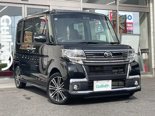 ダイハツ タント カスタム RS トップED SA Ⅲ 青森県 2017(平29)年 9.4万km ブラックマイカメタリック インタークーラーターボ/Ｐａｎａｓｏｎｉｃナビ/フルセグTV（走行中視聴可）/BlueTooth接続/CD DVD再生/両側パワースライドドア/Ｄ席シートヒーター/バックカメラ/コーナーセンサー/アイドリングストップ/スマートアシスト３/横滑り防止装置/プリクラッシュセーフティ/スペアキー1本/冬タイヤ、ホイールセット4本積み込み