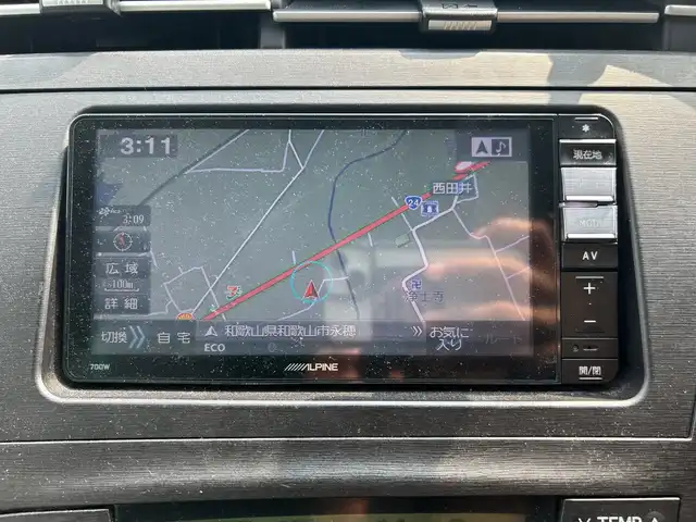 トヨタ プリウス G 和歌山県 2009(平21)年 14.8万km ダークブルーマイカ ALPINE7インチナビ/ワンセグTV/Bluetooth/CD/DVD/SD/バックカメラ/ETC/ドライブレコーダー/クルーズコントロール/革巻きステアリング/オートライト/フォグランプ/社外15インチAW/プッシュスタート/スマートキー/スペアキー