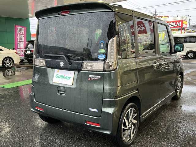 スズキ スペーシア カスタム XS ターボ 埼玉県 2016(平28)年 5.2万km クールカーキPM ターボ車/スズキ セーフティ サポート/ ・デュアルカメラブレーキサポート/ ・先行車発進お知らせ機能/ ・誤発進抑制機能/ ・後方誤発進抑制機能/純正メモリーナビゲーション/AM/FM/CD/DVD/BT/AUX/aha/フルセグテレビ/全方位モニター/両側パワースライドドア/ＨＩＤヘッドライト/フォグランプ/オートライト/純正15インチアルミ/スペアキー1本/保証書/取扱説明書