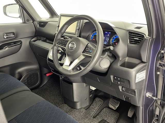 日産 ルークス HWS Gターボ プロパイロットED 宮崎県 2020(令2)年 2.3万km パープル 禁煙車/エマージェンシーブレーキ/純正9型ナビTV/（MM319D-L/CD/DVD/MSV/Bluetooth/フルセグTV)/純正LEDオートライト/純正LEDフォグ/純正14インチアルミ/純正エアロ/純正ルーフエンドスポイラー/純正フロアマット/ハンズフリー両側電動スライドドア/プロパイロット/アラウンドビューモニター/クリアランスソナー/電子パーキング/オートホールド/リアサーキュレーター（プラズマクラスター）/本革巻ハンドル/インテリジェントキー/プッシュエンジンスタート/新車時保証書/取扱い説明書