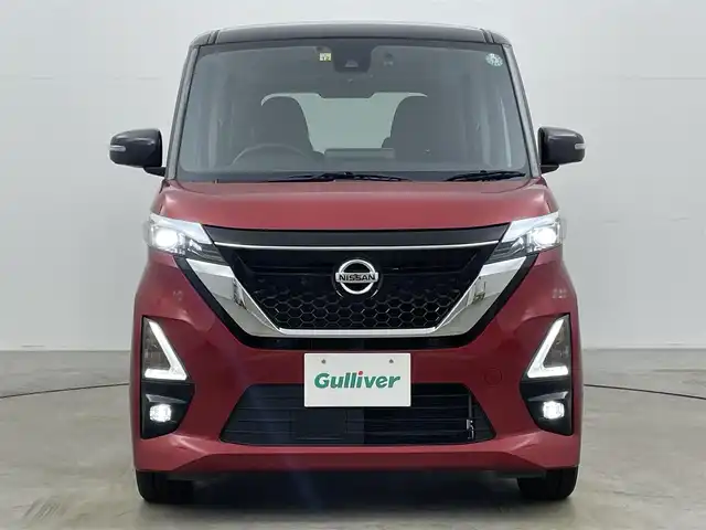 日産 ルークス HWS Gターボ プロパイロットED 岡山県 2022(令4)年 3.2万km スパークリングレッド/ブラック 純正９インチナビ　/（BT/フルセグTV）/プロパイロット　/衝突軽減ブレーキ/両側電動スライド/アラウンドビューモニター/ビルトインＥＴＣ　/ＬＥＤヘッドライト　/前後コーナーセンサー　/純正ドライブレコーダー（前後）/プッシュスタート/アイドリングストップ/オートライト/スマートキー×2/純正フロアマット　/純正アルミホイール/保証書/取扱説明書/ナビ取扱説明書