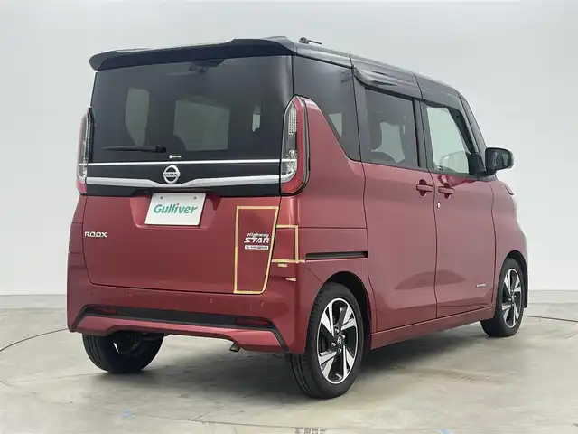 日産 ルークス HWS Gターボ プロパイロットED 岡山県 2022(令4)年 3.2万km スパークリングレッド/ブラック 純正９インチナビ　/（BT/フルセグTV）/プロパイロット　/衝突軽減ブレーキ/両側電動スライド/アラウンドビューモニター/ビルトインＥＴＣ　/ＬＥＤヘッドライト　/前後コーナーセンサー　/純正ドライブレコーダー（前後）/プッシュスタート/アイドリングストップ/オートライト/スマートキー×2/純正フロアマット　/純正アルミホイール/保証書/取扱説明書/ナビ取扱説明書