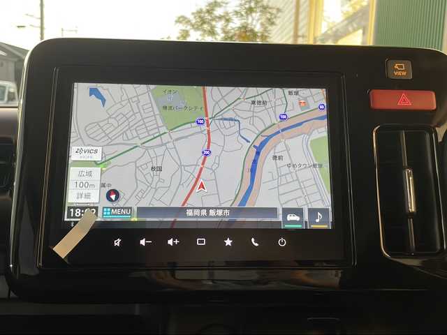 スズキ スペーシア カスタム HYBRID XS 福岡県 2025(令7)年 0.1万km ピュアホワイトP 純正9インチナビ/　（AppleCarPlay/FM/AM/フルセグ/Bluetooth)/全方位カメラ/HUD/ステアリングヒーター/ヘッドライトレベライザー/両側パワースライドドア/レーダークルーズコントロール/革巻きステアリング/ディーラーOPフロアマット/ディーラーOPドアハンドルプロテクター/シートヒーター/横滑り防止装置/コーナーセンサー/レーンキープアシスト/衝突軽減システム/オートライト/LEDライト/純正ホイール/電格ミラー