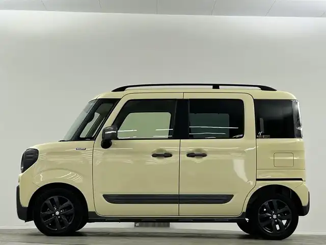 スズキ スペーシア ギア HYBRID XZ 埼玉県 2022(令4)年 2.1万km シフォンアイボリーM 純正9型DA　DVD　BT　CD　TV　全方位カメラ　両側電動スライドドア　シートヒーター　ＥＴＣ　ドライブレコーダー　ＬＥＤヘッドライト　ＨＵＤ　追従走行　フルセグＴＶ　衝突被害軽減　Ｂｌｕｅｔｏｏｔｈ　ルーフレール