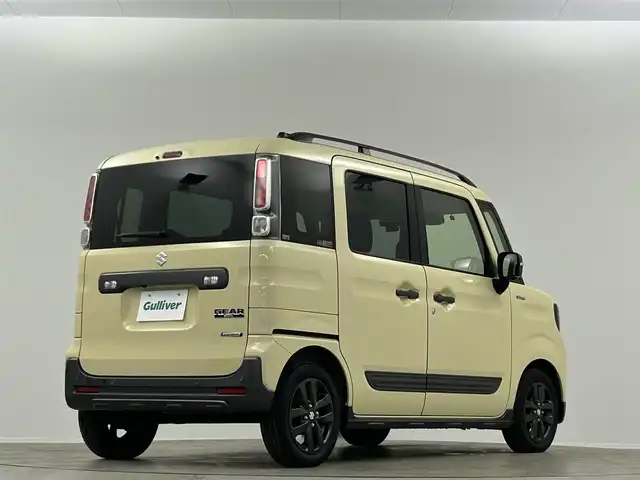 スズキ スペーシア ギア HYBRID XZ 埼玉県 2022(令4)年 2.1万km シフォンアイボリーM 純正9型DA　DVD　BT　CD　TV　全方位カメラ　両側電動スライドドア　シートヒーター　ＥＴＣ　ドライブレコーダー　ＬＥＤヘッドライト　ＨＵＤ　追従走行　フルセグＴＶ　衝突被害軽減　Ｂｌｕｅｔｏｏｔｈ　ルーフレール