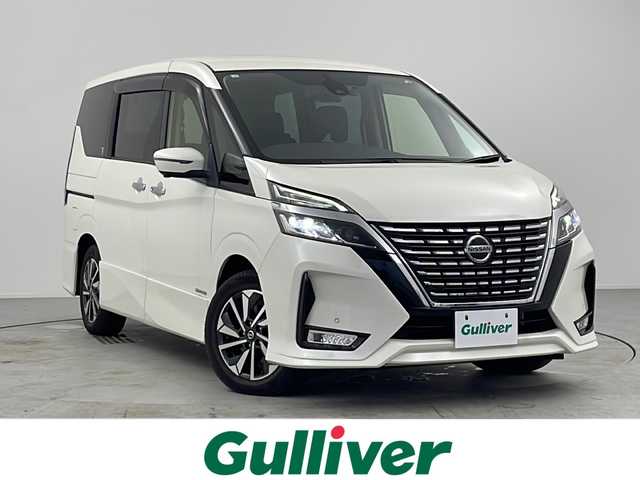 日産 セレナ ハイウェイスター G 愛知県 2020(令2)年 1.9万km ブリリアントホワイトパール ●純正10インチナビ/(フルセグ/CD/DVD/Bluetooth)/●全方位カメラ/●プロパイロット/(レーダークルーズコントロール/レーンキープアシスト)/●ブラインドスポットモニター/●衝突被害軽減システム/●前後コーナーセンサー/●電動パーキングブレーキ/●オートブレーキホールド/●LEDライト＆フォグランプ/●オートライト/●革巻きステアリング/●ステアリングスイッチ/●ETC/●前方ドライブレコーダー/●デジタルインナーミラー/●両側パワースライドドア/●スマートキー/●プッシュスタート/●ドアバイザー/●純正フロアマット/●純正16インチアルミホイール/●W＋サイド＋カーテンSRS＋ABS/●保証書/●車輌取扱説明書/●ナビ取扱説明書