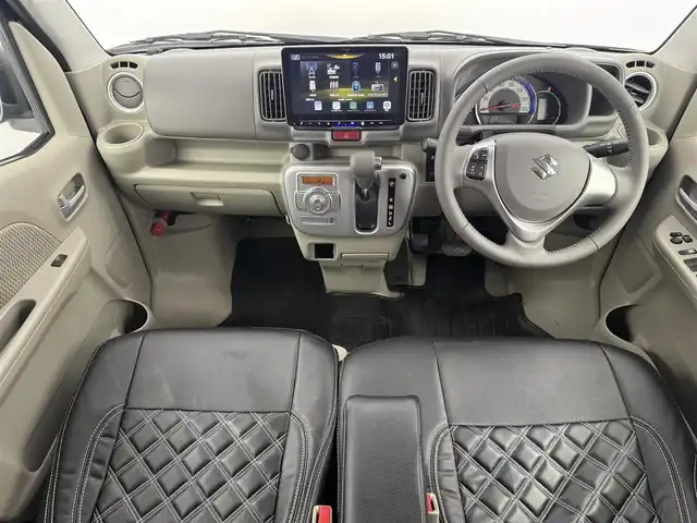 スズキ エブリィ ワゴン PZターボ スペシャル 愛知県 2023(令5)年 1.4万km ブルーイッシュブラックパール3 デュアルカメラブレーキサポート/アルパイン9型ディスプレイオーディオ/Bluetooth/CarPlay/HDMI/両側パワースライド/ドライブレコーダー/AUTOサイドステップ/ETC/シートヒーター/リアヒータースイッチ/パーキングソナー/ステアリングスイッチ/レザー調シートカバー/純正AW