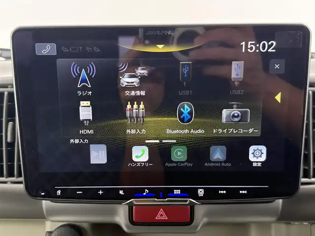 スズキ エブリィ ワゴン PZターボ スペシャル 愛知県 2023(令5)年 1.4万km ブルーイッシュブラックパール3 デュアルカメラブレーキサポート/アルパイン9型ディスプレイオーディオ/Bluetooth/CarPlay/HDMI/両側パワースライド/ドライブレコーダー/AUTOサイドステップ/ETC/シートヒーター/リアヒータースイッチ/パーキングソナー/ステアリングスイッチ/レザー調シートカバー/純正AW
