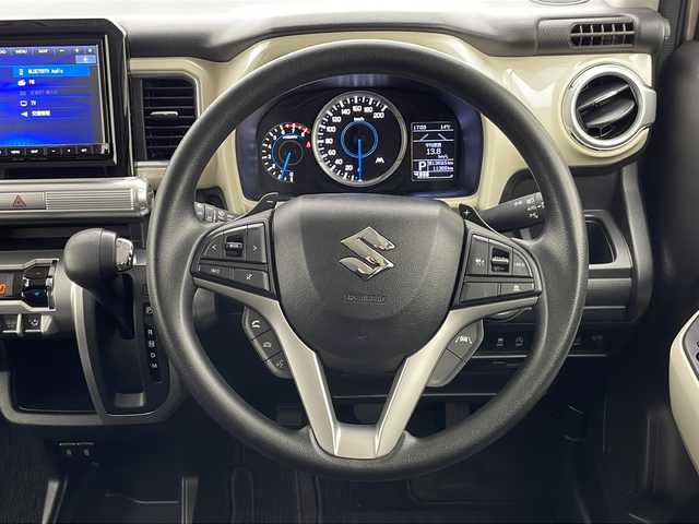 スズキ クロスビー HYBRID MV 千葉県 2023(令5)年 1.2万km キャラバンアイボリーパールメタリック/ホワイト 2トーンルーフ 衝突軽減ブレーキ/レーンキープアシスト/レーダークルーズコントロール/オートマチックハイビーム/純正メモリナビ/（フルセグ/Bluetooth/VD/DVD/FM/AM）/全方位カメラ/ETC/ドライブレコーダー（前後）/シートヒーター（運転席＋助手席）/パドルシフト/LEDヘッドライト/電動格納ミラー/純正フロアマット/純正サイドバイザー/W＋サイド＋カーテンエアバッグ