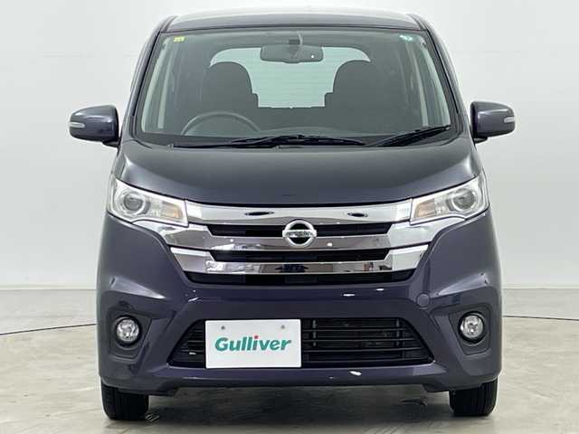 日産 デイズ ハイウェイスターX 道央・札幌 2013(平25)年 7万km プレミアムパープルP ・４WD/・純正ナビ/・フルセグTV/・バックカメラ/・モニター付自動防眩ミラー/・運転席シートヒーター/・ETC/・HIDヘッドライト/・フォグランプ/・アイドリングストップ/・プッシュスタート/・14インチ純正アルミホイール/・純正フロアマット/・純正ドアバイザー