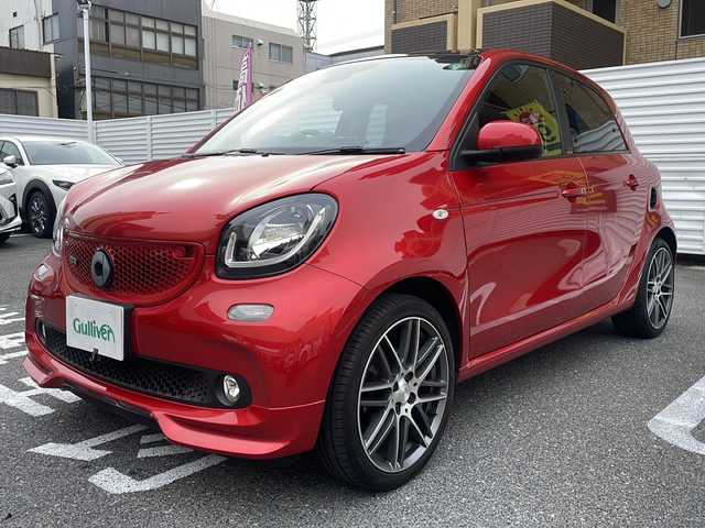スマート ＭＣＣ スマート フォーフォー BRABUS エクスクルーシブ 広島県 2017(平29)年 2.1万km 赤 /登録時走行距離/　　　　　　　20764キロ/アイドリングストップ/サンルーフ/社外ナビ/バックカメラ/地デジ/黒革シート/シートヒーター/エアロ/クルーズコントロール/スペアキー×１/ETC/新車時整備手帳/　　【保証書】/取扱説明書/