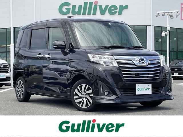 ダイハツ トール カスタムG SAⅡ 佐賀県 2017(平29)年 6万km ブラックマイカメタリック 社外9型メモリーナビゲーション【X9VD】/・BT CD DVD SD AM FM フルセグTV/バックカメラ/ドライブレコーダー/ビルトインETC/両側パワースライドドア/LEDヘッドライト/フォグランプ/オートライト/クルーズコントロール/衝突被害軽減システム/車線逸脱防止警報/純正14インチアルミホイール/純正フロアマット/純正ドアバイザー