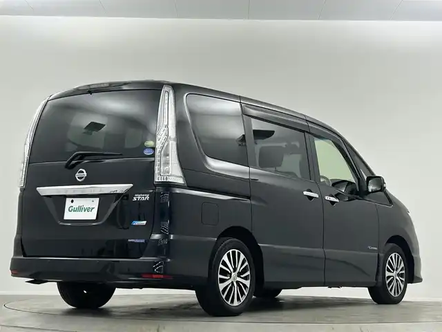 日産 セレナ ハイウェイスター S HV Vセレ 埼玉県 2015(平27)年 6.1万km ダイヤモンドブラック 純正9型ナビ 全方位 両側電動 衝突被害軽減 禁煙車　CD　DVD　BT　フルセグ　前後コーナーセンサー　レーンキープアシスト　クルーズコントロール　ETC　LEDヘッドライト　オートライト