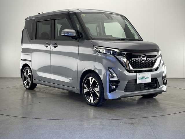 日産 ルークス HWS Gターボ プロパイロットED 宮崎県 2020(令2)年 6.6万km チタニウムグレーメタリック エマージェンシーブレーキ/純正9型ナビTV/（MM320D-L/CD/DVD/MSV/Bluetooth/フルセグTV)/純正ドライブレコーダー/純正ETC/純正LEDオートライト/純正LEDフォグ/純正15インチアルミ/純正エアロ/純正ルーフエンドスポイラー/純正フロアマット/ハンズフリー両側電動スライドドア/プロパイロット/アラウンドビューモニター/オートマチックハイビーム/クリアランスソナー/リアサーキュレーター（プラズマクラスター）/オートエアコン/ウインカードアミラー/インテリジェントキー/プッシュエンジンスタート/取扱い説明書