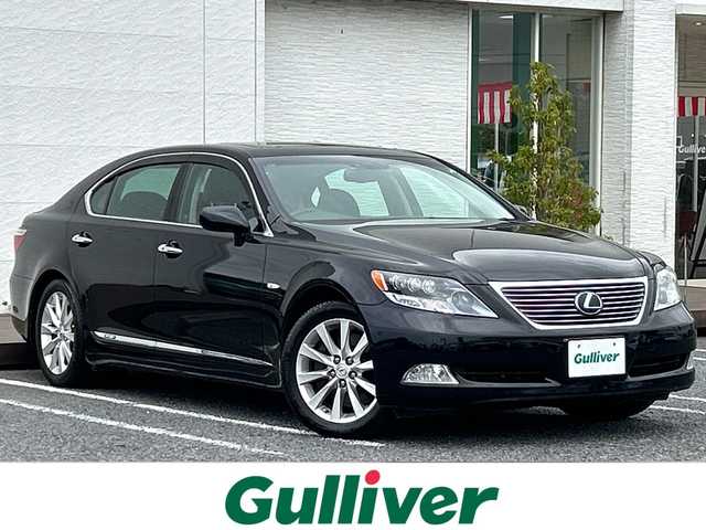 レクサス ＬＳ 600hL 千葉県 2008(平20)年 6.9万km ブラックオパールマイカ サンルーフ　黒革シート　ナビ　マークレビンソン　フリップダウンモニター　ＥＴＣ バックカメラ ドラレコ 電動シート エアシート シートヒーター ステアリングヒーター 4WD LEDライト 前後センサー