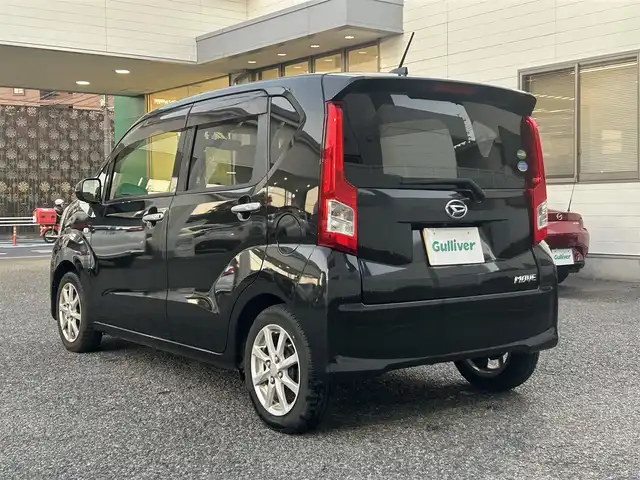 ダイハツ ムーヴ X 愛知県 2015(平27)年 6.2万km ブラックマイカメタリック 社外7型メモリナビ【Bluetooth　CD DVD SD USB フルセグ　品番 :MDV-D502BT】/バックカメラ/ドライブレコーダー/横滑り防止装置/オートライト/ヘッドライトレベライザー/スペアタイヤ×4/アイドリングストップ/プッシュスタート/ドアバイザー/スマートキー【スペア1本】/純正フロアマット/禁煙車