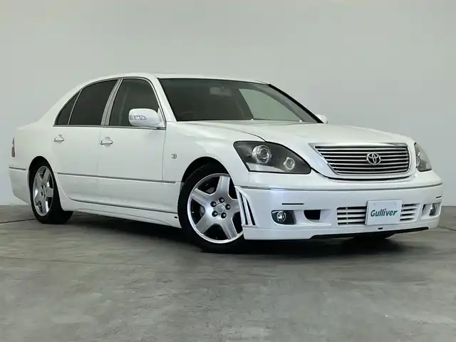 トヨタ セルシオ Cタイプ 群馬県 2003(平15)年 5.8万km ホワイトパールクリスタルシャイン 純正マルチ　サンルーフ　黒レザーシート　シートヒーター　ビルトインＥＴＣ　バックカメラ　クルーズコントロール　社外エアロ　社外マフラー　社外エアサスコントローラー　社外ＨＩＤヘッドライト 純正18インチアルミ