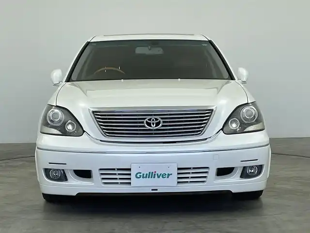 トヨタ セルシオ Cタイプ 群馬県 2003(平15)年 5.8万km ホワイトパールクリスタルシャイン 純正マルチ　サンルーフ　黒レザーシート　シートヒーター　ビルトインＥＴＣ　バックカメラ　クルーズコントロール　社外エアロ　社外マフラー　社外エアサスコントローラー　社外ＨＩＤヘッドライト 純正18インチアルミ