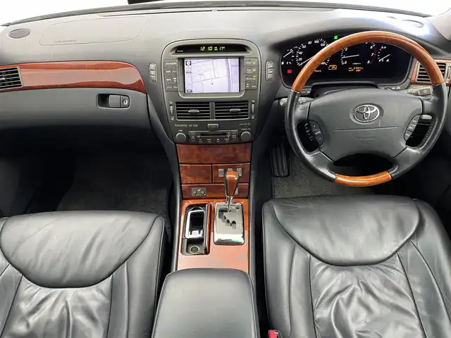 トヨタ セルシオ Cタイプ 群馬県 2003(平15)年 5.8万km ホワイトパールクリスタルシャイン 純正マルチ　サンルーフ　黒レザーシート　シートヒーター　ビルトインＥＴＣ　バックカメラ　クルーズコントロール　社外エアロ　社外マフラー　社外エアサスコントローラー　社外ＨＩＤヘッドライト 純正18インチアルミ