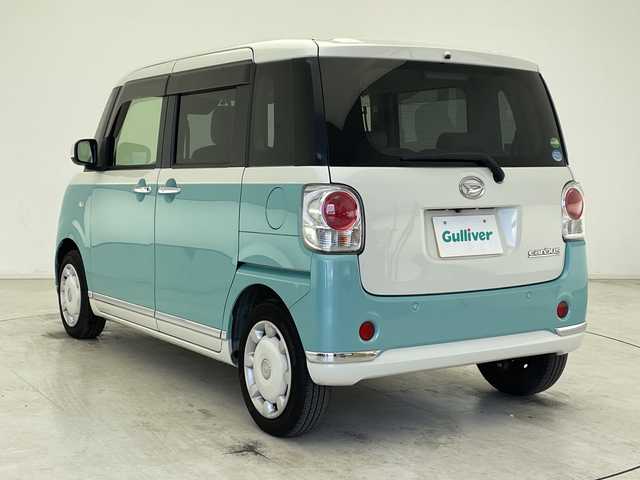 ダイハツ ムーヴ キャンバス G メイクアップ リミテッド　SAⅢ 千葉県 2019(令1)年 5.1万km パールホワイトⅢ/ファインミントメタリック 2トーン スマートアシストIII/　衝突回避支援ブレーキ機能/　衝突警報機能（対車両・対歩行者/　車線逸脱警報機能/　誤発進抑制制御機能/　先行車発進お知らせ機能/　コーナーセンサー/　オートハイビーム/純正SDメモリナビ/フルセグTV BT CD USB DVD/全方位カメラ/両側パワースライドドア/ETC/LEDヘッドライト/オートライト/プッシュスタート/スマートキー