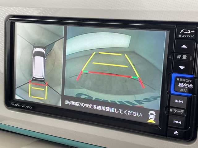 ダイハツ ムーヴ キャンバス G メイクアップ リミテッド　SAⅢ 千葉県 2019(令1)年 5.1万km パールホワイトⅢ/ファインミントメタリック 2トーン スマートアシストIII/　衝突回避支援ブレーキ機能/　衝突警報機能（対車両・対歩行者/　車線逸脱警報機能/　誤発進抑制制御機能/　先行車発進お知らせ機能/　コーナーセンサー/　オートハイビーム/純正SDメモリナビ/フルセグTV BT CD USB DVD/全方位カメラ/両側パワースライドドア/ETC/LEDヘッドライト/オートライト/プッシュスタート/スマートキー