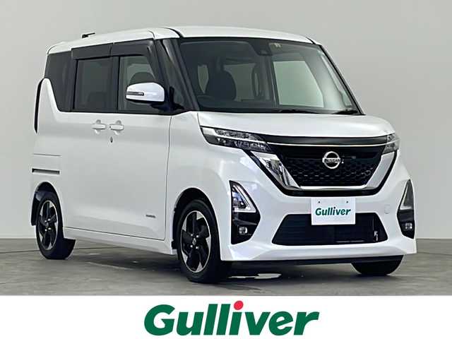 日産 ルークス ハイウェイスター X 千葉県 2022(令4)年 2.4万km ホワイトパール エマージェンシーブレーキ/レーンキープアシスト/先行発進のお知らせ/速度標識検知機能/道路標識検知機能/前後コーナーセンサー /片側パワースライドドア/純正メモリナビ/　CD/フルセグTV/BT/前席シートヒーター/アイドリングストップ/スマートキー＆プッシュスタート/電動格納ミラー/ウィンカーミラー