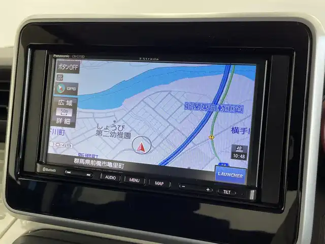 スズキ スペーシア HYBRID X 群馬県 2019(平31)年 5.4万km ブリスクブルーM 社外７型ナビ（ＢＴ／ＣＤ／ＳＤ／ワンセグ）　Ｂカメラ　衝突軽減　レーンキープ　オートハイビーム　両側パワスラ　シートヒーター　ドラレコ　コーナーセンサー　サーキュレーター　ＬＥＤヘッド　Ｐスタート　スマートキー　純正アルミ　禁煙車