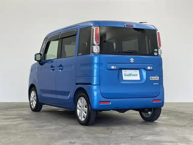 スズキ スペーシア HYBRID X 群馬県 2019(平31)年 5.4万km ブリスクブルーM 社外７型ナビ（ＢＴ／ＣＤ／ＳＤ／ワンセグ）　Ｂカメラ　衝突軽減　レーンキープ　オートハイビーム　両側パワスラ　シートヒーター　ドラレコ　コーナーセンサー　サーキュレーター　ＬＥＤヘッド　Ｐスタート　スマートキー　純正アルミ　禁煙車