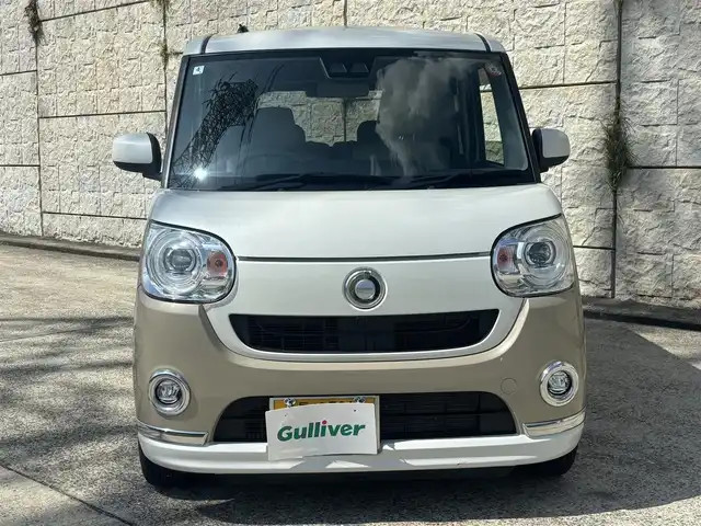 ダイハツ ムーヴ キャンバス G メイクアップ SA Ⅲ 長崎県 2018(平30)年 6万km パールホワイトⅢ/ナチュラルベージュマイカメタリック 2トーン 純正ディスプレイオーディオ/（CD/DVD/BT）/バックカメラ/衝突軽減ブレーキ/両側パワースライドドア/シートカバー/スマートキー/プッシュスタート/オートライト