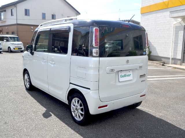 スズキ スペーシア HYBRID X 宮城県 2018(平30)年 3.8万km ピュアホワイトパール/ブラック2トーン /　1オーナー/　社外メモリーナビ/　フルセグTV/　Bluetooth/　バックモニター/　全方位ドライブレコーダー/　両側パワースライドドア/　シートヒーター/　デュアルセンサーブレーキサポート/　コーナーセンサー/　ルーフレール/　社外14インチAW/　スマートキー2個/　フロアマット/　ドアバイザー/