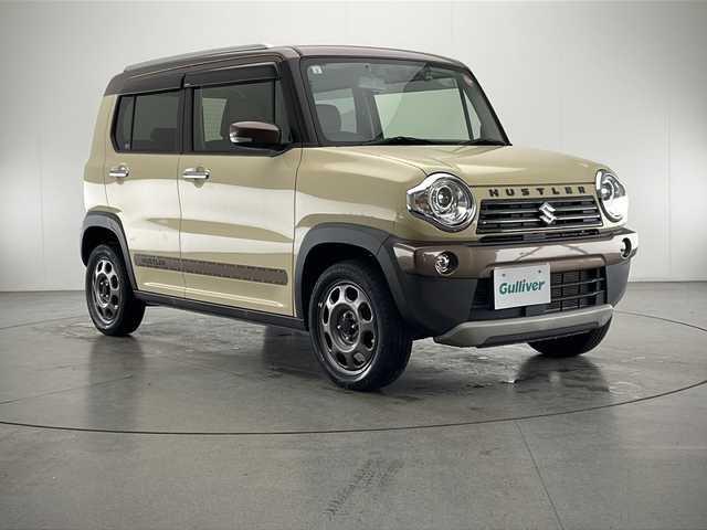 スズキ ハスラー ワンダラー 宮崎県 2019(平31)年 3.5万km シフォンアイボリーメタリック/ウッディブラウン2トーンルーフ 禁煙車/社外ナビTV/（CN-RZ743W/CD/DVD/Bluetooth/FMAM/フルセグTV)/純正ビルトインETC/純正ドライブレコーダー/純正キセノンオートライト/純正フォグ/純正セキュリティアラーム/純正フロアマット/レーンディパーチャーアラート/前席シートヒーター/ハーフレザーシート/オートエアコン/本革巻ハンドル/スマートキー/プッシュエンジンスタート/新車時保証書/取扱い説明書