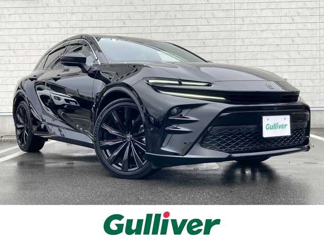 トヨタ クラウン スポーツ Z 静岡県 2023(令5)年 5.7万km ブラック Toyota Safety Sense/純正12.3インチコネクティッドナビ/　AM FM Bluetooth USB AppleCarPlay AndroidAuto/フルセグTV/ビルトインETC2.0/録画機能付きデジタルインナーミラー/レーダークルーズコントロール/LEDオートヘッドランプ/ブラックレザーシート/パワーシート(前席)/パワーイージーアクセスシステム/シートヒーター/シートベンチレーション(前席)/パワーバックドア/ステアリングヒーター/純正2インチアルミホイール/カラーヘッドアップディスプレイ/おくだけ充電(縦置き)/AC100Vソケット/メーカーオプションパノラマルーフ/アラウンドビューモニター